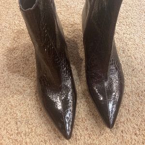 Anne Klein iflex size 10 dark brown croc like new